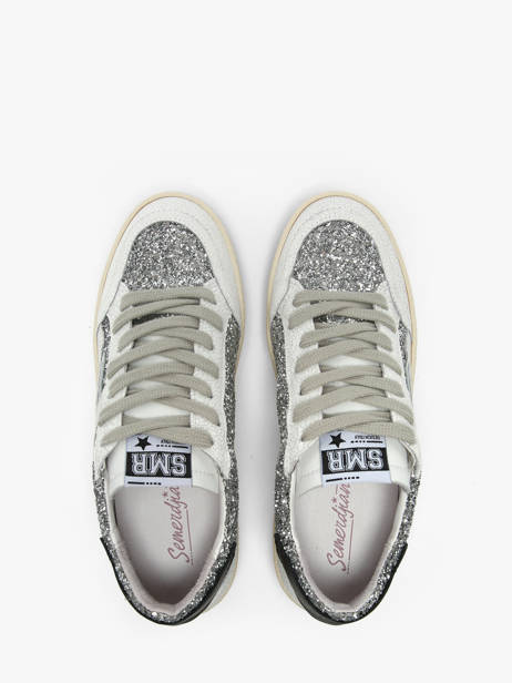 Sneakers Uit Leder Semerdjian Zilver accessoires DANY ander zicht 3
